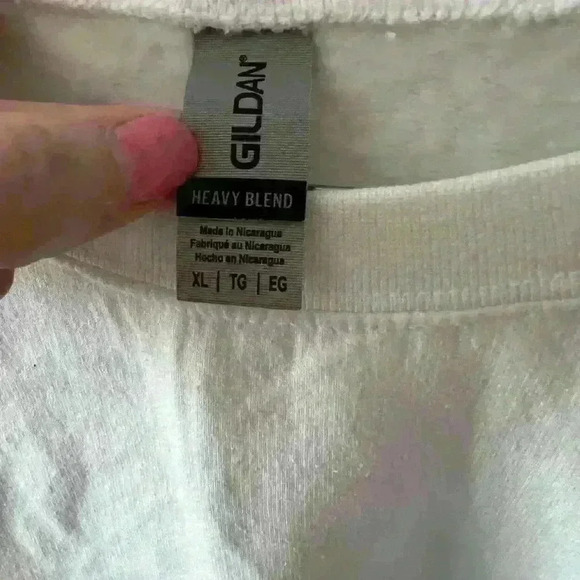 Y2K Sherwin Williams Gildan crewneck sweatshirt, size XL, white with logos - Picture 3 of 4